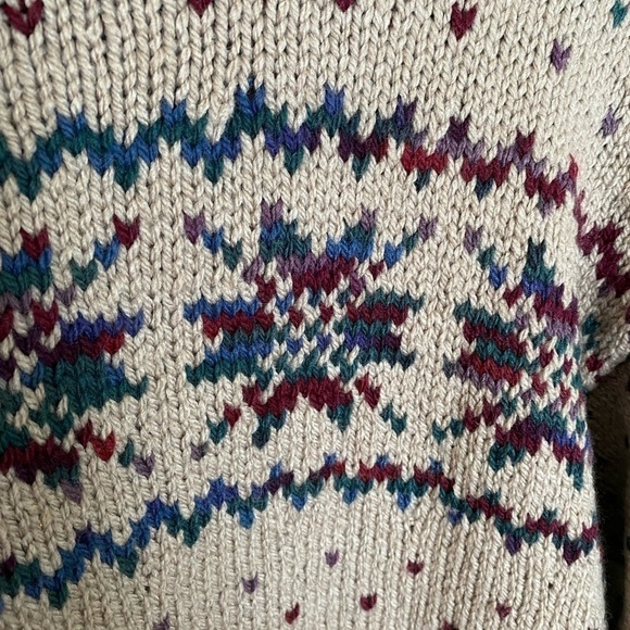 FAIR Isle Hand Knit Tan Sweater - Picture 4 of 10